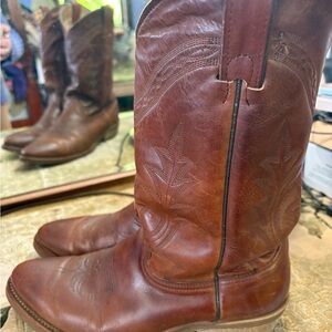 Brown Leather Cowboy Boots